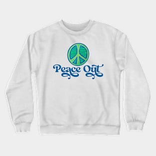 Peace Out Peace Symbol Crewneck Sweatshirt